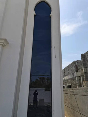 Curtain wall window double glazing in Muscat and Sohar Oman 30 - حائط الستارة ونافذة زجاج… – curtain wall window double glazing – Al Noor M…