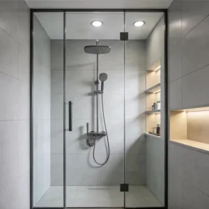 Al Noor frameless shower glass panels tempered glass in modern finishes 3 – glass shower screen installation – Al Noor Muscat & Sohar Oman